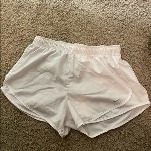 White nike shorts